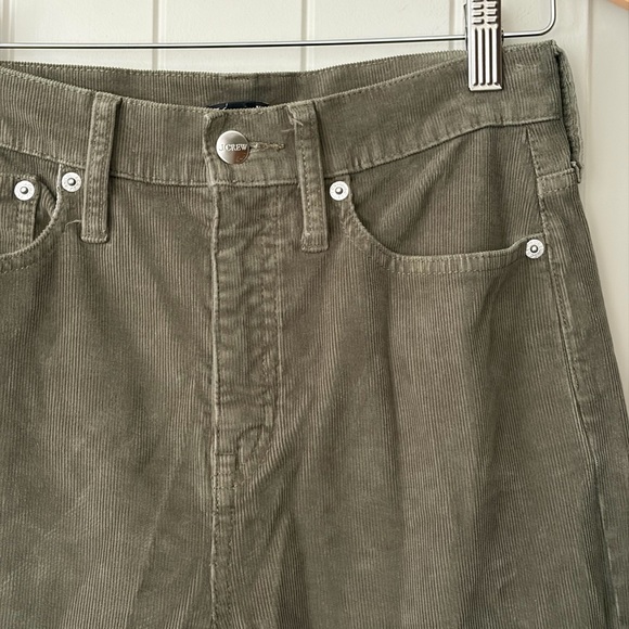 J.Crew Re-Imagined Olive Green Corduroy High-Rise Wide-Leg Pants Size 25 - Picture 5 of 15